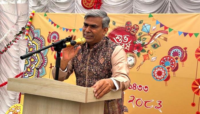 অনুষ্ঠানে স্বাগত বক্তব্য দেন নেপালে বাংলাদেশের রাষ্ট্রদূত শফিকুর রহমান 